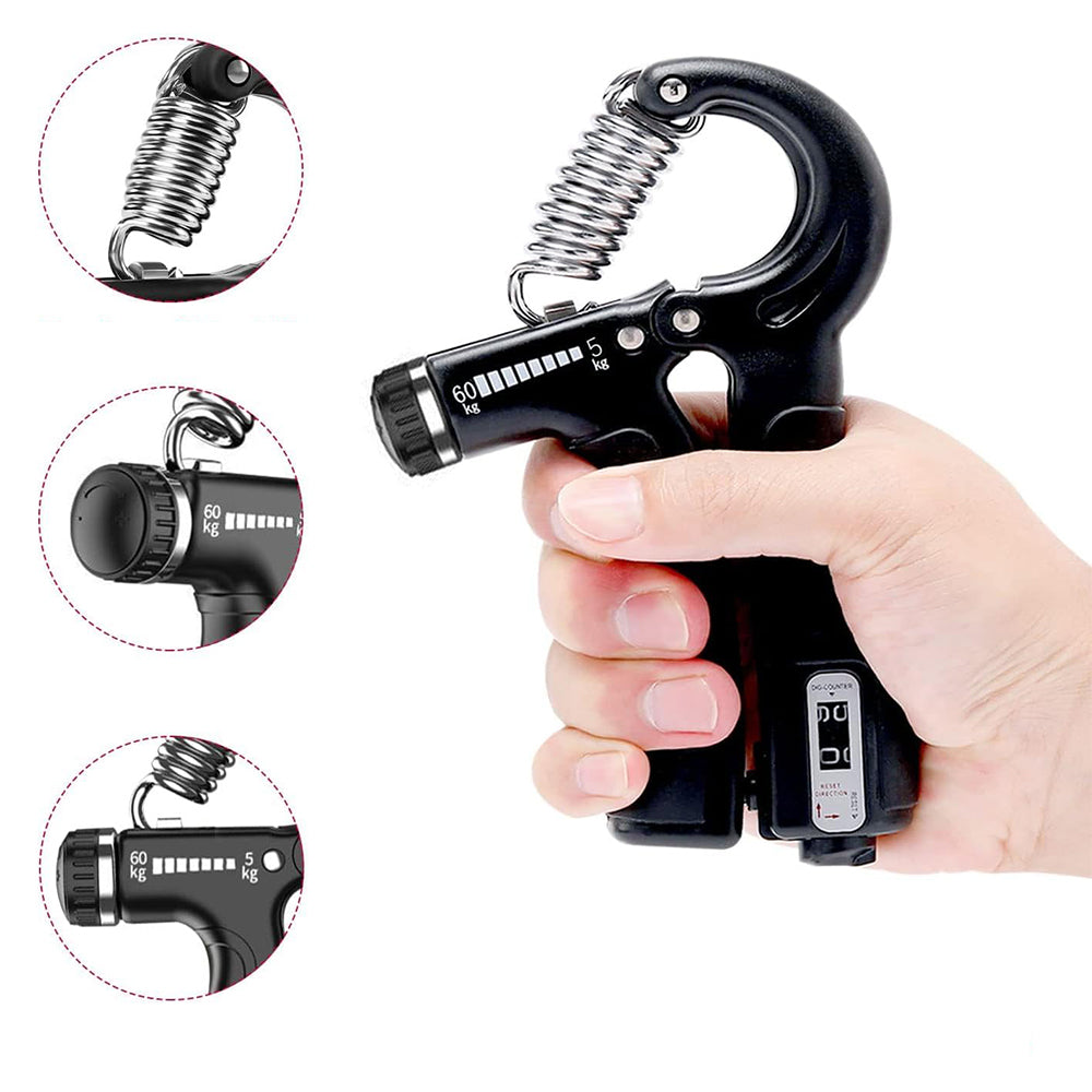 5-Piece Grip and Hand Strengthener Set with Counter