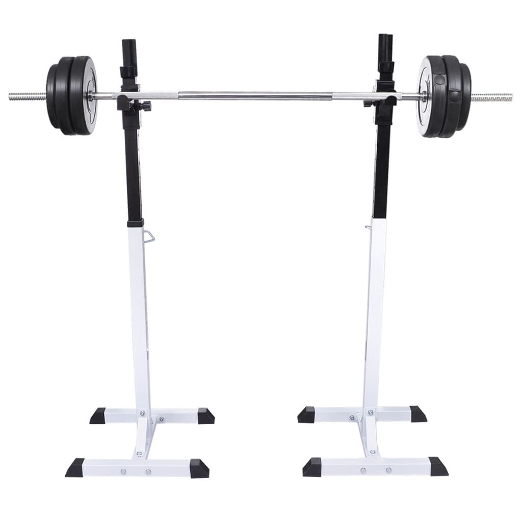NNEVL Barbell Squat Rack with Barbell and Dumbbell Set 60.5 kg