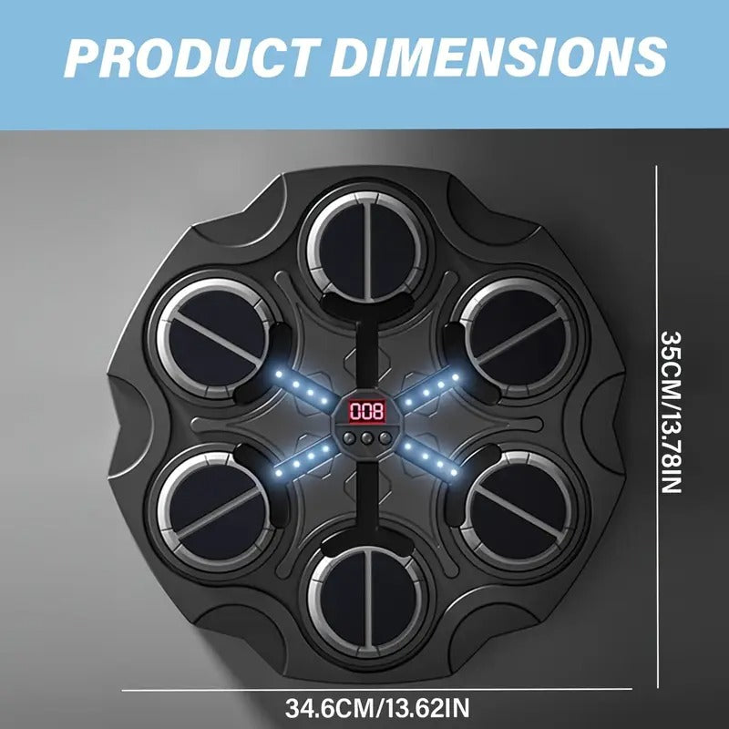 NNETM Wall-Mounted Smart Boxing Game with LED & Gloves